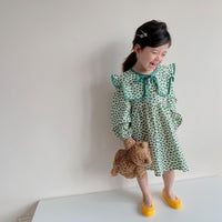 Baby Kid Girls Love heart Print Dresses