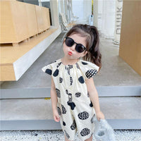 Baby Kid Girls Cartoon Print Dresses