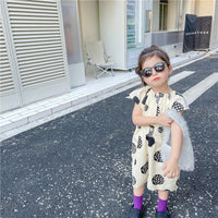 Baby Kid Girls Cartoon Print Dresses