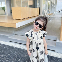 Baby Kid Girls Cartoon Print Dresses