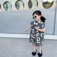 Baby Kid Girls Flower Love heart Print Dresses