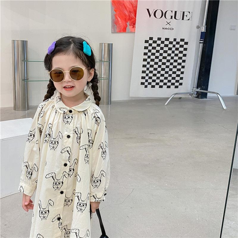 Baby Kid Girls Cartoon Print Dresses