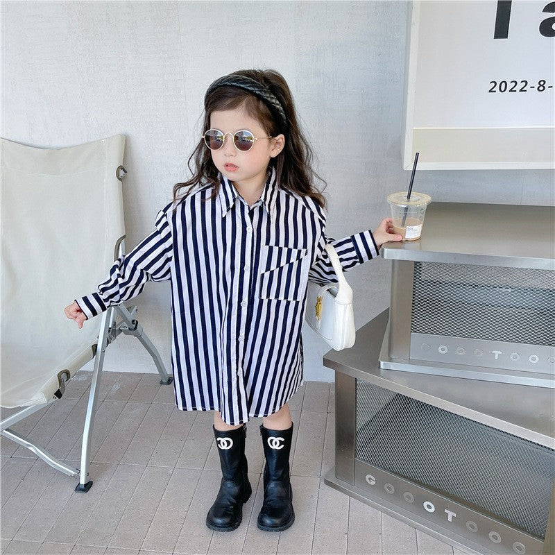 Baby Kid Girls Striped Dresses