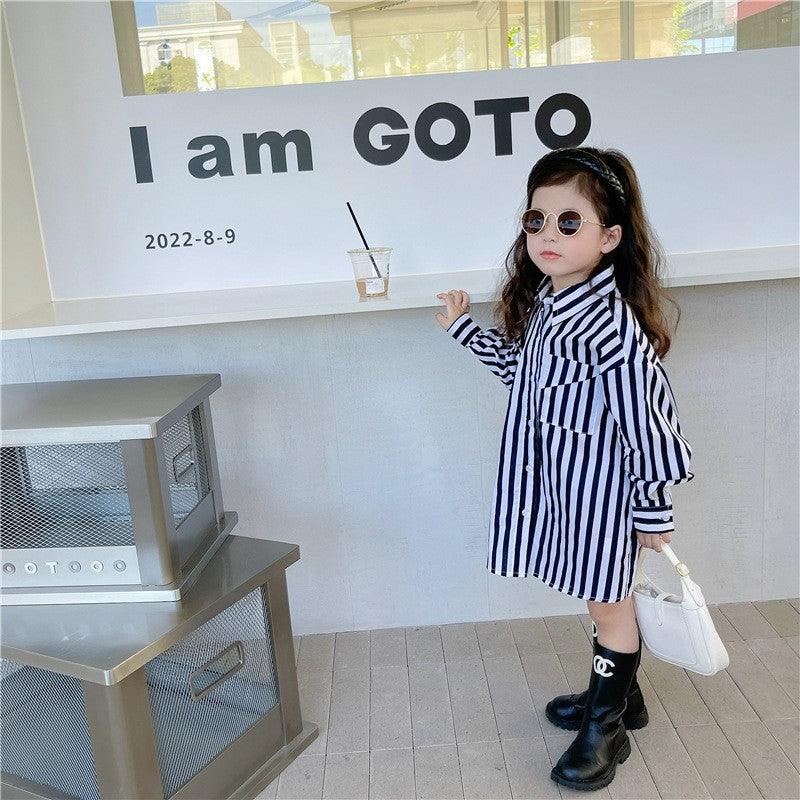 Baby Kid Girls Striped Dresses