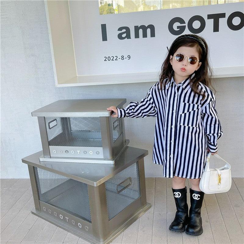 Baby Kid Girls Striped Dresses