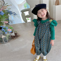 Baby Kid Girls Solid Color Tops