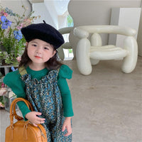 Baby Kid Girls Solid Color Tops