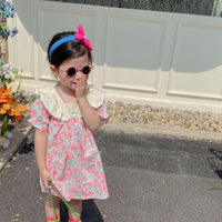 Baby Kid Girls Flower Print Dresses