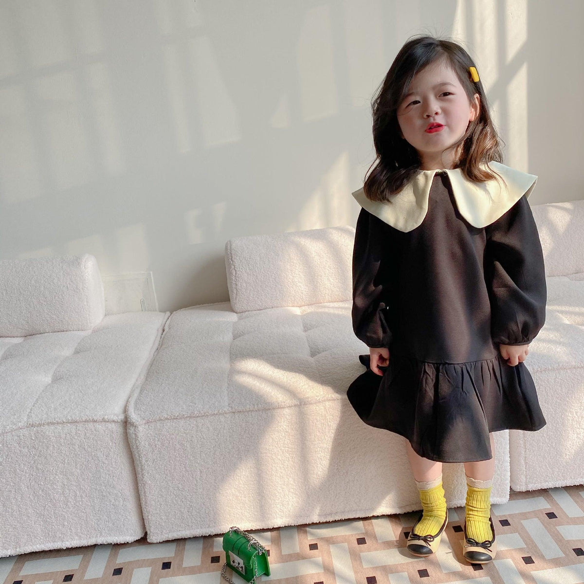 Baby Kid Girls Color-blocking Dresses