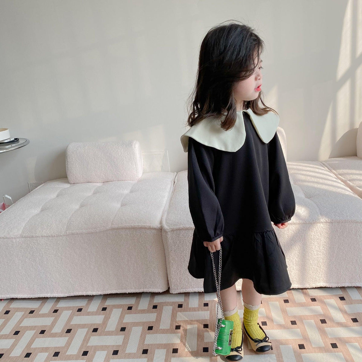 Baby Kid Girls Color-blocking Dresses