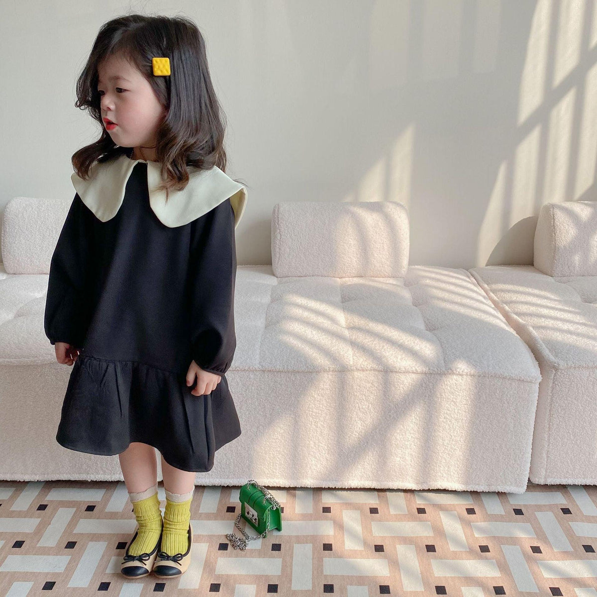 Baby Kid Girls Color-blocking Dresses