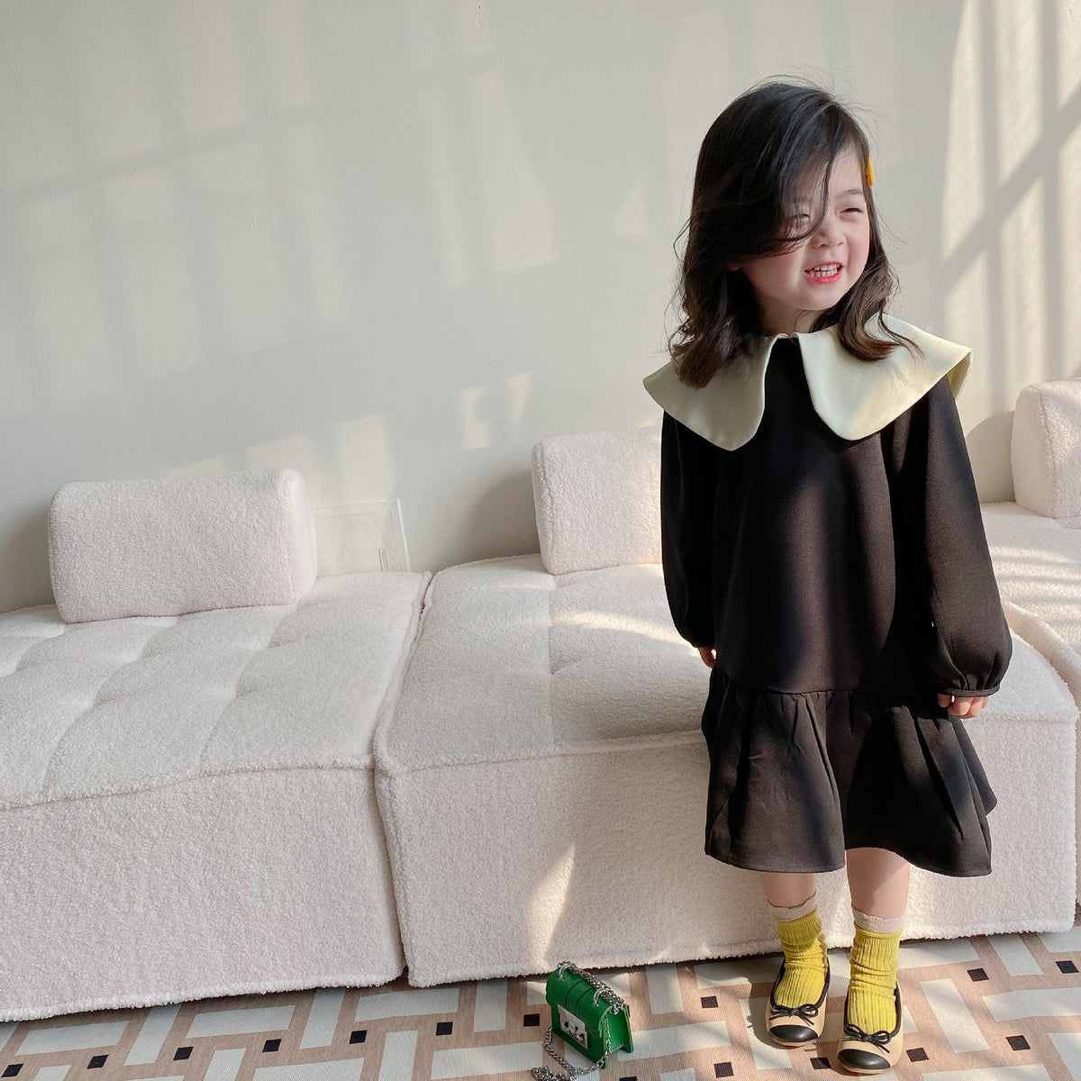 Baby Kid Girls Color-blocking Dresses