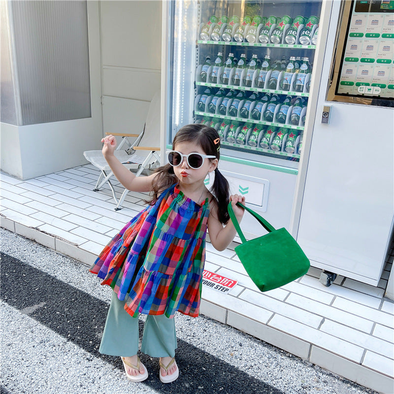 Baby Kid Girls Color-blocking Dresses