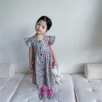 Baby Kid Girls Flower Print Dresses