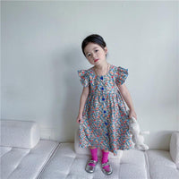 Baby Kid Girls Flower Print Dresses