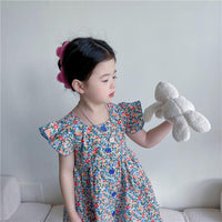 Baby Kid Girls Flower Print Dresses