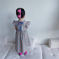 Baby Kid Girls Flower Print Dresses