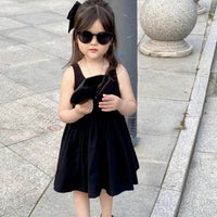 Baby Kid Girls Solid Color Dresses