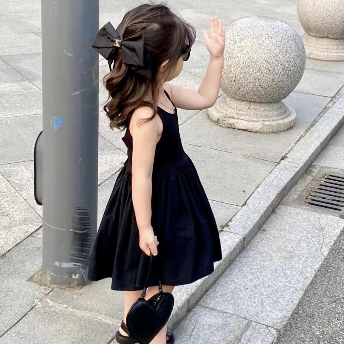 Baby Kid Girls Solid Color Dresses