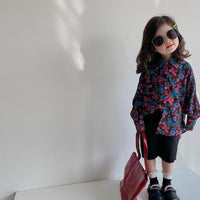 Baby Kid Girls Flower Print Shirts