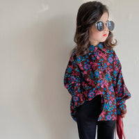 Baby Kid Girls Flower Print Shirts