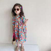 Baby Kid Girls Flower Print Jumpsuits