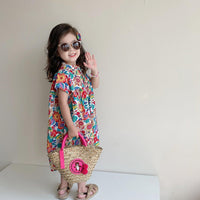 Baby Kid Girls Flower Print Jumpsuits