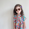 Baby Kid Girls Flower Print Jumpsuits
