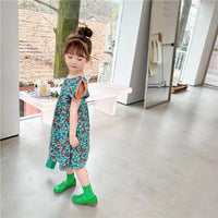 Baby Kid Girls Flower Print Dresses