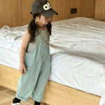 Baby Kid Girls Solid Color Jumpsuits
