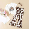 2 Pieces Set Baby Kid Girls Letters Print T-Shirts And Zebra Pants