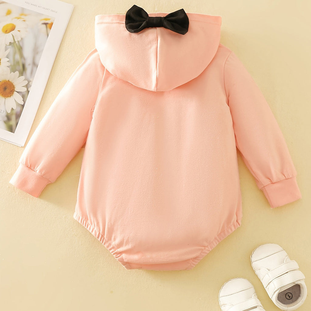 Baby Girls Letters Bow Rompers