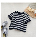 2 Pieces Set Baby Kid Boys Striped T-Shirts And Shorts
