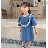 Baby Kid Girls Solid Color Dresses