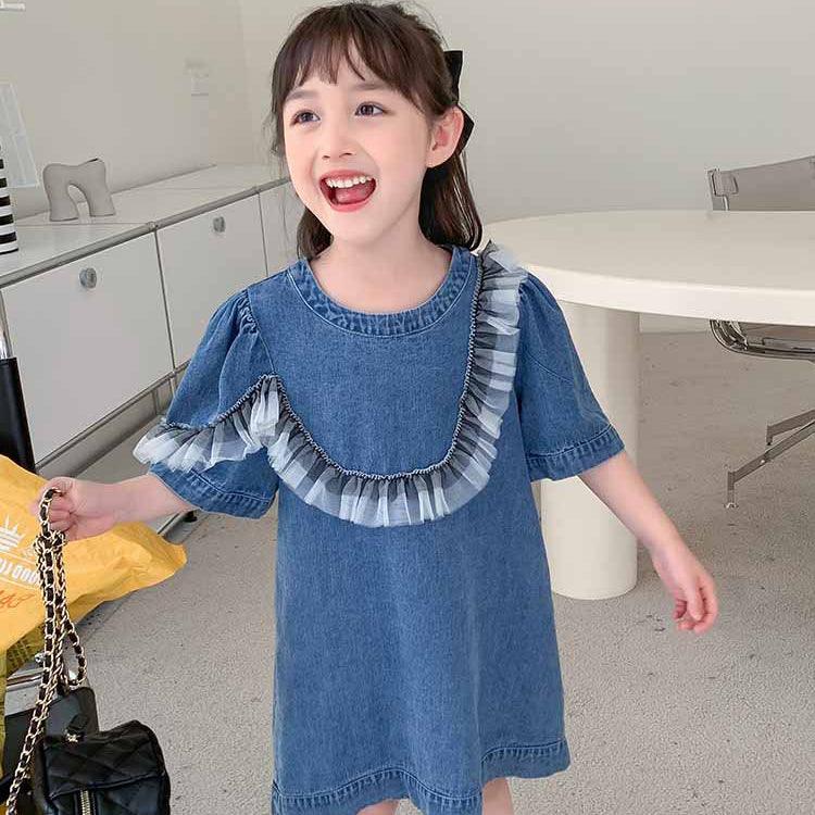 Baby Kid Girls Solid Color Dresses