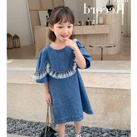 Baby Kid Girls Solid Color Dresses