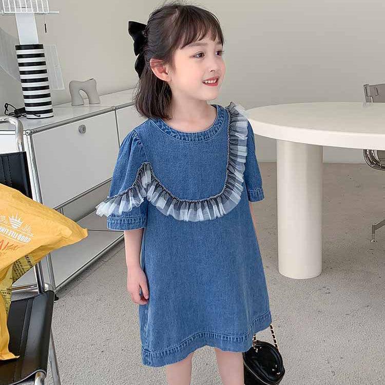 Baby Kid Girls Solid Color Dresses