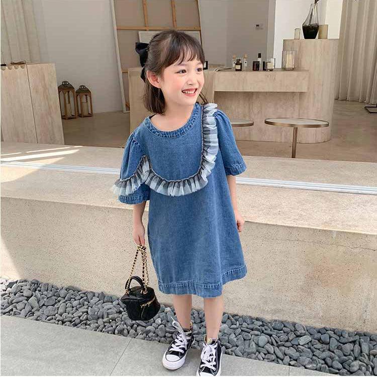 Baby Kid Girls Solid Color Dresses