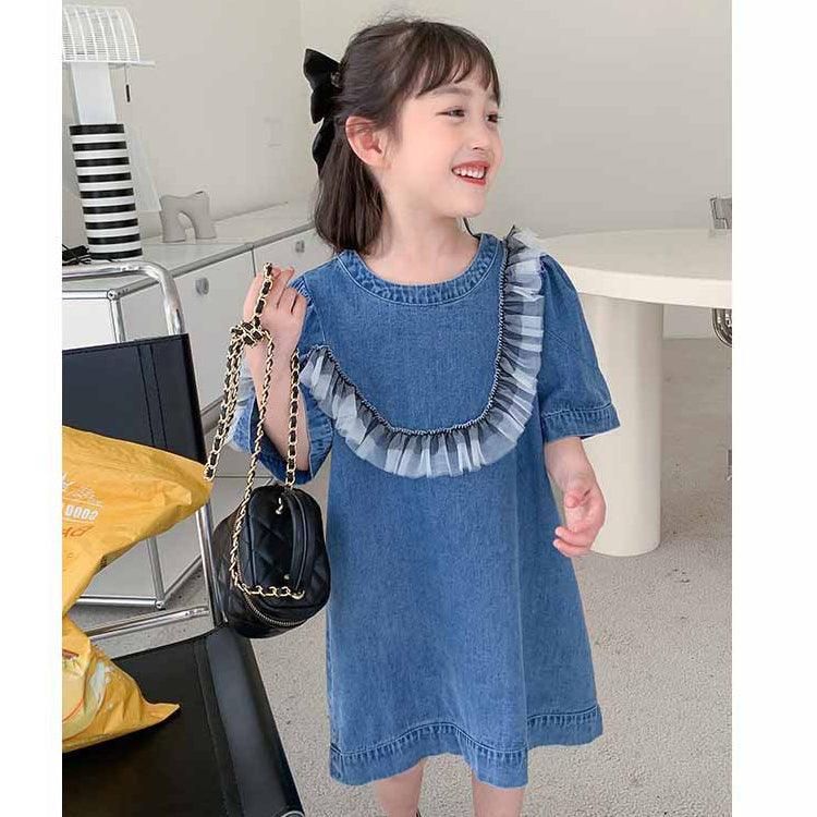 Baby Kid Girls Solid Color Dresses