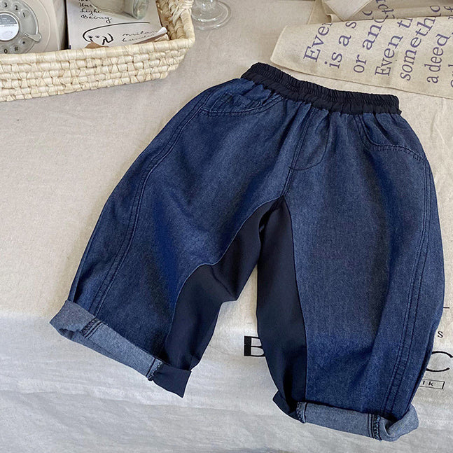 Baby Kid Boys Solid Color Pants Jeans