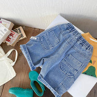 Baby Kid Boys Solid Color Shorts Jeans