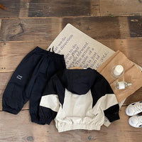 Baby Kid Boys Letters Color-blocking Jackets Outwears