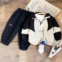 Baby Kid Boys Letters Color-blocking Jackets Outwears