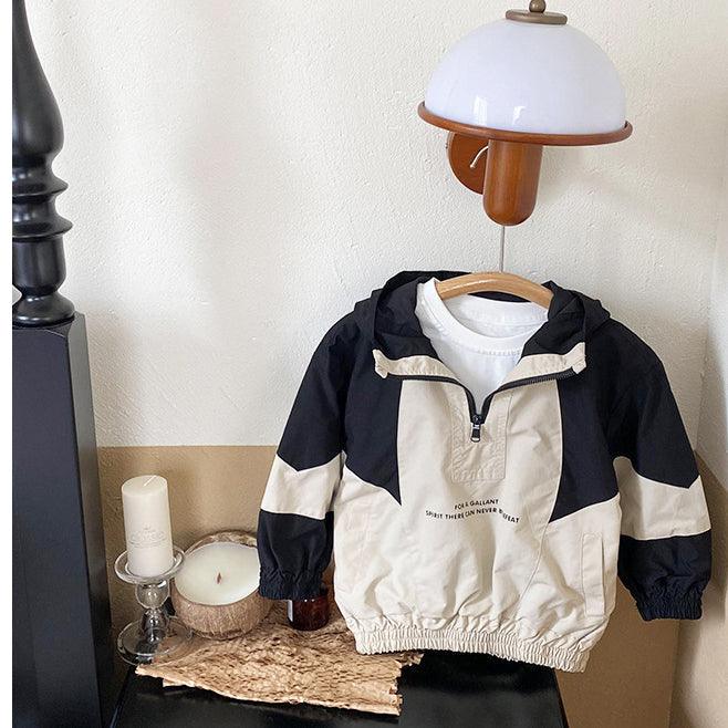 Baby Kid Boys Letters Color-blocking Jackets Outwears