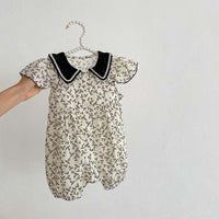 Baby Girls Flower Print Rompers