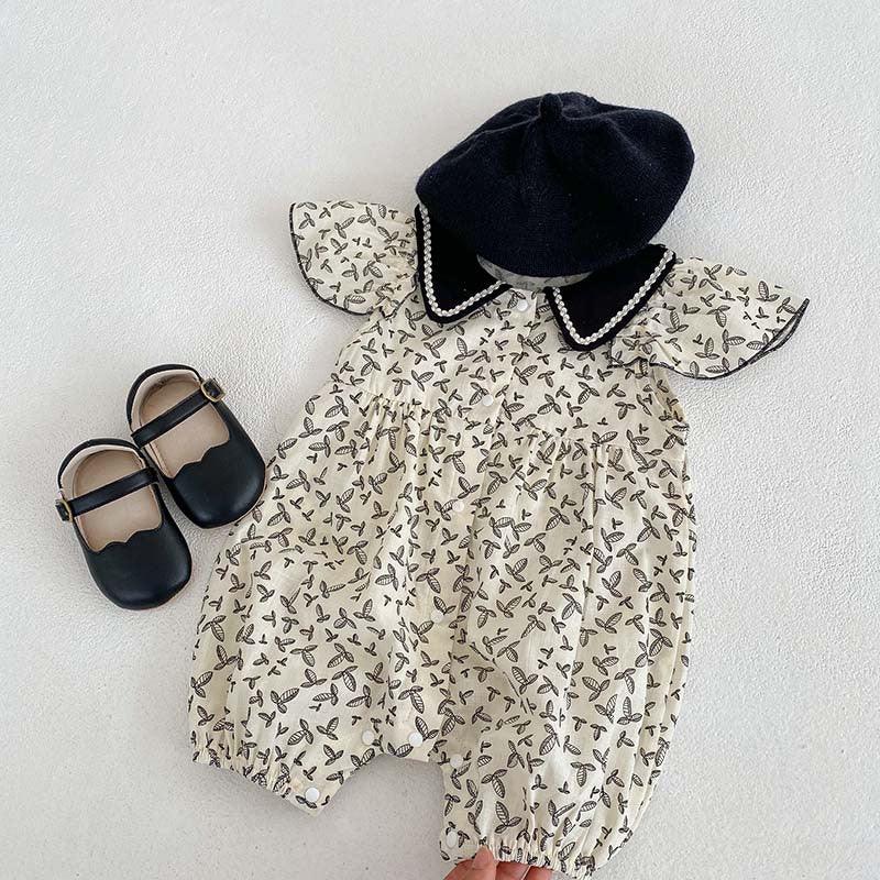 Baby Girls Flower Print Rompers