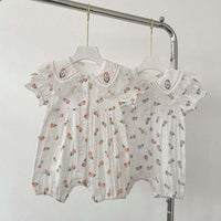 Baby Girls Flower Print Rompers