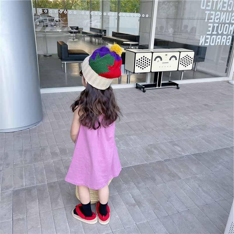 Baby Kid Girls Letters Cartoon Print Dresses