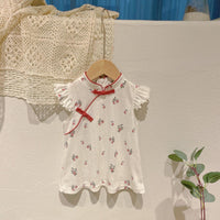 Baby Kid Girls Flower Print Dresses