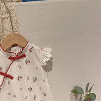 Baby Kid Girls Flower Print Dresses